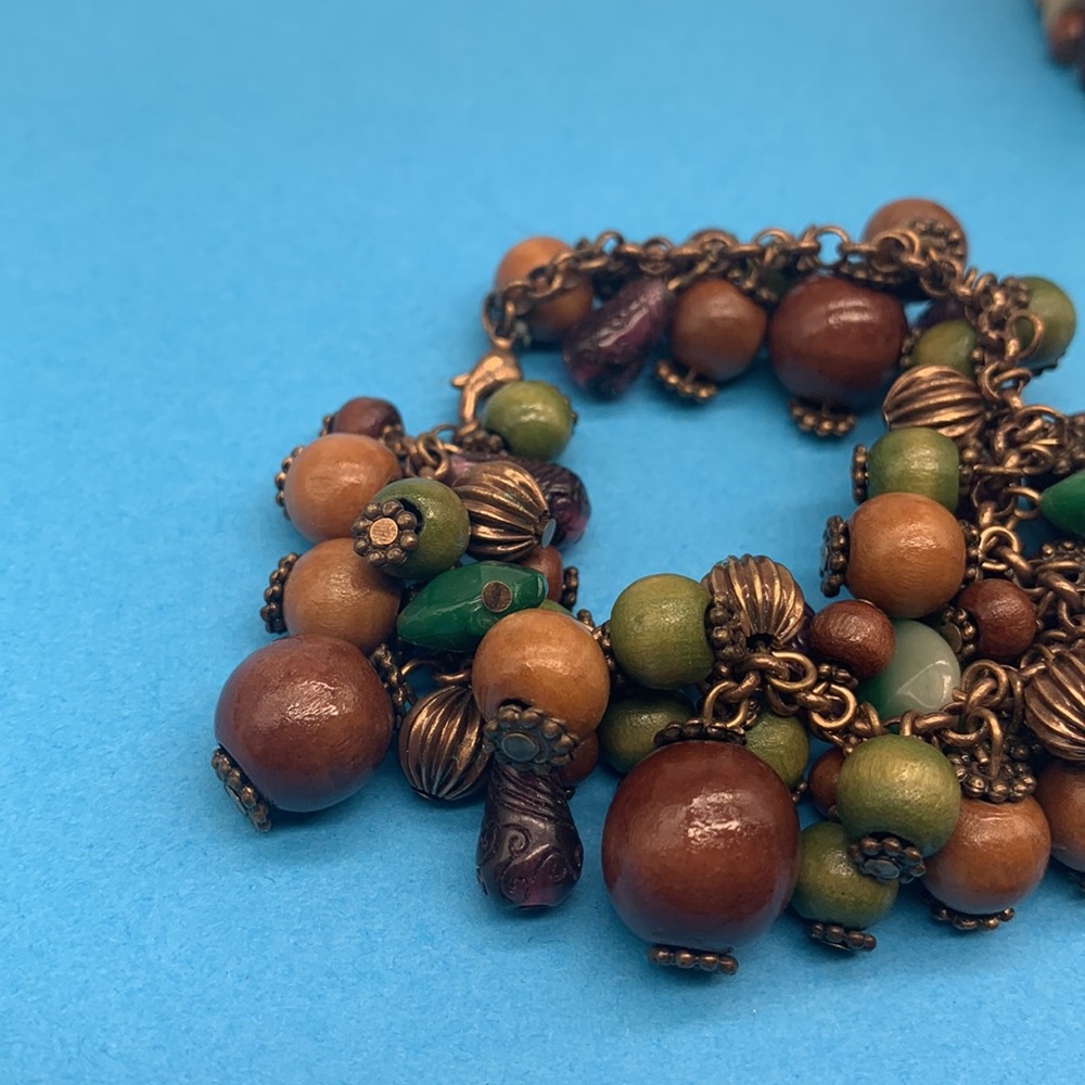 Wooden bracelets,bangle,stretch,link and beads - Picture 8 of 8